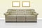 Beige modern sofa