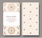 Beige moroccan vector template of card