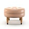 Beige Ottoman Side Table - 3d Render On White Background