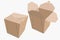 Beige paper container of Chinese food. Storage Box delivery. Vector