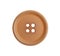 Beige plastic sewing button isolated