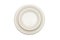 Beige plate and saucer isolated top view