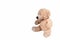 Beige plush furry teddy bear toy