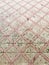 Beige And red Paving Stone Flooring Background Or Texture. Modern Backyard Tiled Pavers. Geometric Abstract Pattern