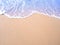 Beige sand and pastel water wave vintage filter effect