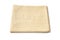 Beige textile napkin on white background