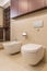 Beige tiles in luxury bathroom