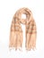 Beige tweed fabric scarf