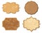 Beige vintage vector frames - set