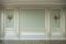 Beige wall panels in classical style with gilding. 3d rendering