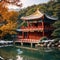 Beihai Wulongting, kind of Chinese Traditional Architecture. A pavilion. Shot in Winter, Beihai Park, Beijing. made