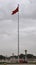 Beijing, 5th may: National Chinese Flag on Flagpole on Tiananmen Square in Beijing