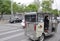 Beijing, 7th may: Street view with Sightseeing Chinese Truck in Beijing of China