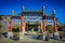 BEIJING, CHINA - 29 JANUARY, 2017: Spectacular facade of entrance into jade craft art store, colorful and beautiful