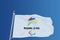 Beijing, China, February 2022, XXIV Winter Paralympics Games flag with logotype, vector, editorial