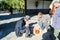 BEIJING, CHINA â€“ October 15, 2013: men playing checkers Xiangqi - the Chinese national board game