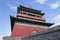 Beijing drum tower against a blue sky