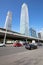 Beijing Guomao Commercial Building under the blue sky