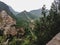 Beijing - A panoramic view on the old part of Great Wall Jinshanling in China. The wall is spreading on tops of mountains