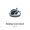 Beijing roast duck vector icon on white background. Flat vector beijing roast duck icon symbol sign from modern culture collection