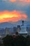 Beijing skyline at sunset