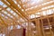 Being built with wooden framing under framing beams stick