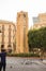 Beirut, Lebanon, April 03 - 2017: Several doves in downtown Beirut Lebanon, urban pest