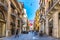 Beirut, Lebanon - Feb 5th 2018 - Locals walking in a new, modern area of Beirut downtown in a blue sky day.