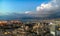 Beirut panorama with storm clouds