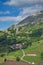 Bejes. Picturesque town of houses with stone facades located on the mountain top of the Picos de Europa in a rural setting