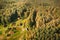 Belarus, Berezinsky Biosphere Reserve. Bird's-eye View Of Nivki Tourist Complex In Autumn Sunny Day. Panorama