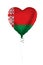 Belarus concept. Balloon with Belarussian flag isolated on white background. Education, charity, emigration, travel and learning