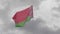 Belarus flag on the flagpole waving in the wind against a blue sky with clouds. Slow motion