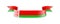 Belarus flag in the form of wave ribbon.