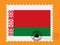 Belarus Flag Postage Stamp Vector illustration Eps 10