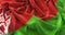 Belarus Flag Ruffled Beautifully Waving Macro Close-Up Shot