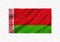 Belarus hand painted waving national flag.
