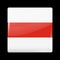 Belarus. Historical White-Red-White Flag. Glossy Icon Square Shape. Button