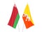 Belarus and Kingdom of Bhutan flags