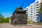 Belarus, Minsk tank on the pedestal