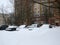 BELARUS, MOGILEV - February 13, 2021: the consequences of cyclone Volker for the residents of Mogilev