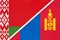 Belarus and Mongolia, symbol of country. Belarusian vs Mongolian national flags
