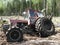 Belarus Mtz 82 forestry tractor stuck in deep mud