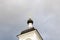 BELARUS, POLOTSK - 23 OCTOBER, 2021: Spaso-Euphrosyne convent on blue sky background