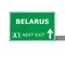 BELARUS road sign isolated on white