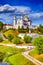 Belarus Travel Places. Cityscape of The Holy Assumption Cathedral on the Assumption Hill and the Holy Spirit Convent Across
