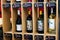 BELARUS, VITEBSK - SEPTEMBER 10, 2020: Wine bottles on store shelf