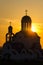 Belarus, Zhodino, church,sunset