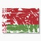 Belarusian flag with scratches, vector flag of Belarus.