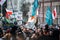 Belarusian people participate in the protest against the decree 3 in Minsk